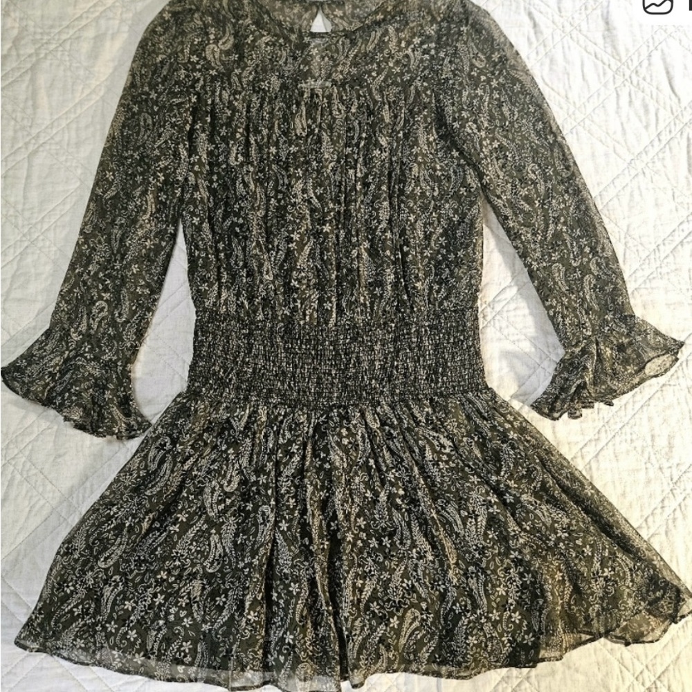 Shoshanna Olive‎ Green Floral Dress